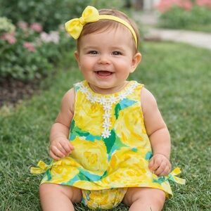 Lilly Pulitzer Baby Shift Sunglow First Impressions 6/12M